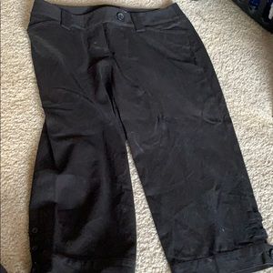 Cropped Pin Striped Pants